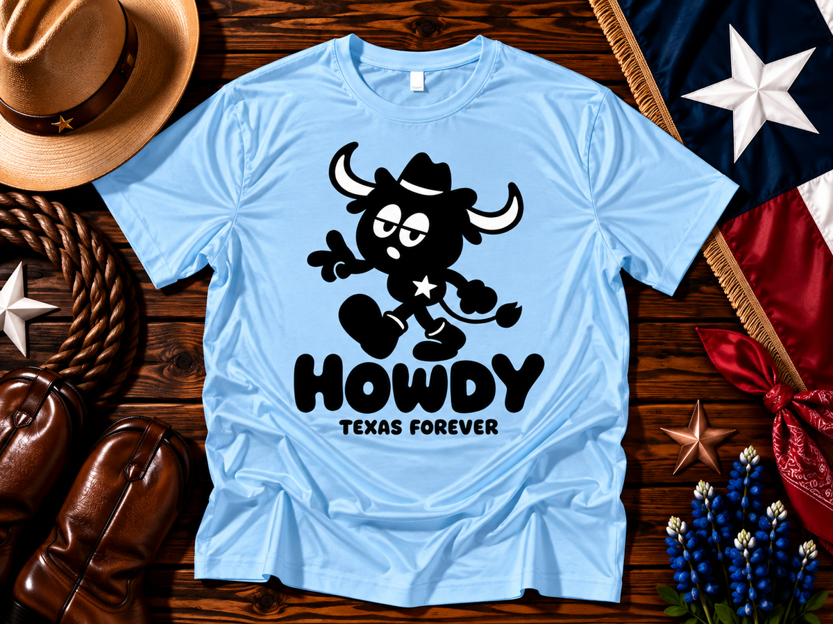 Howdy Texas Longhorn Mascot Tee