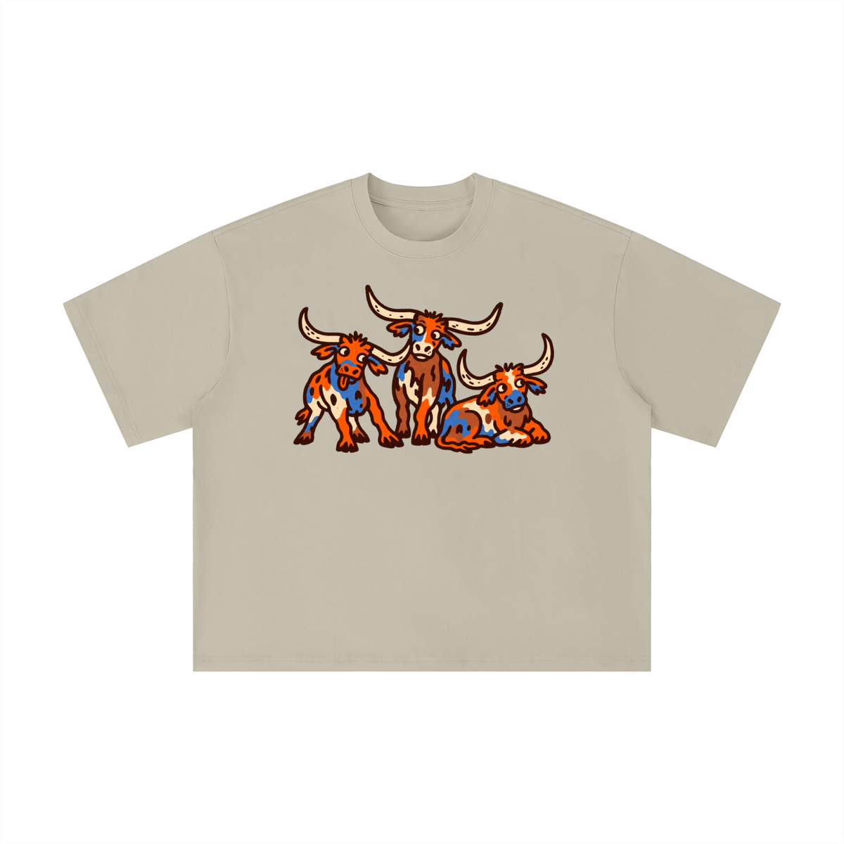 Playful Texas Longhorn Trio Graphic Tee