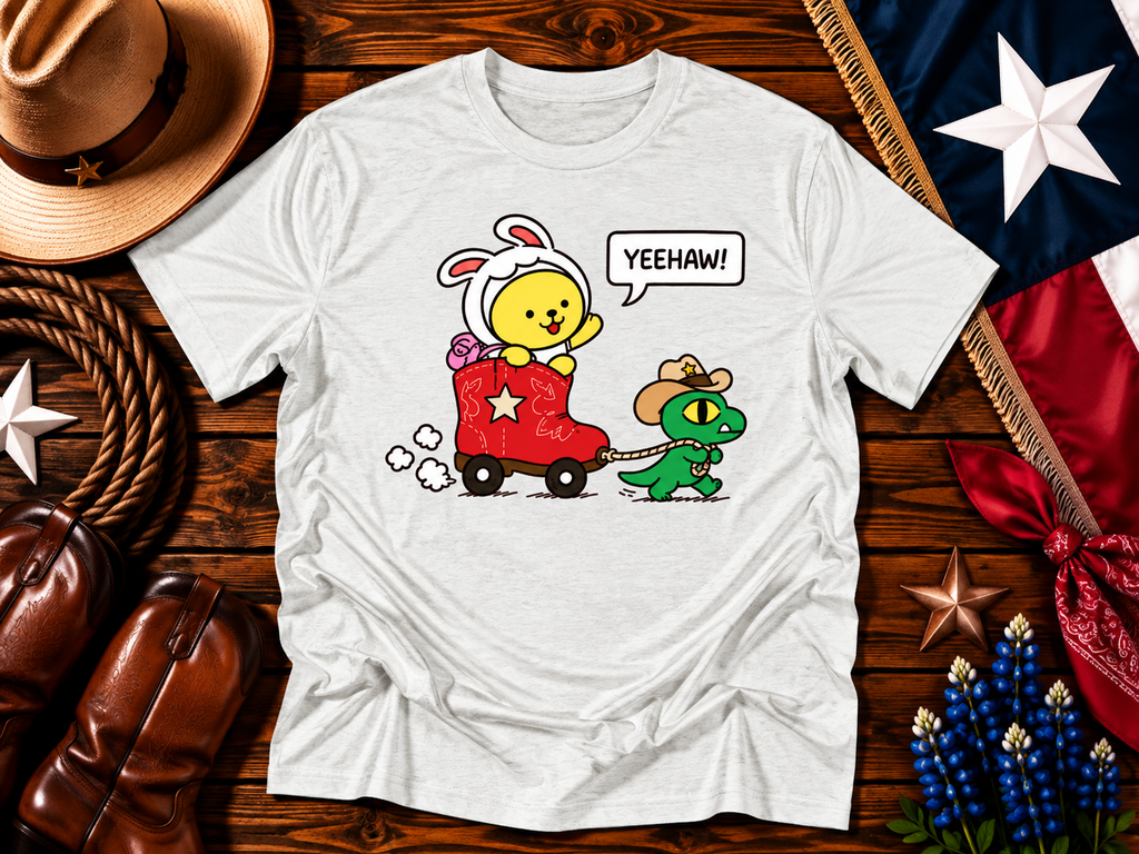 Yeehaw Boot Wagon Adventure Tee