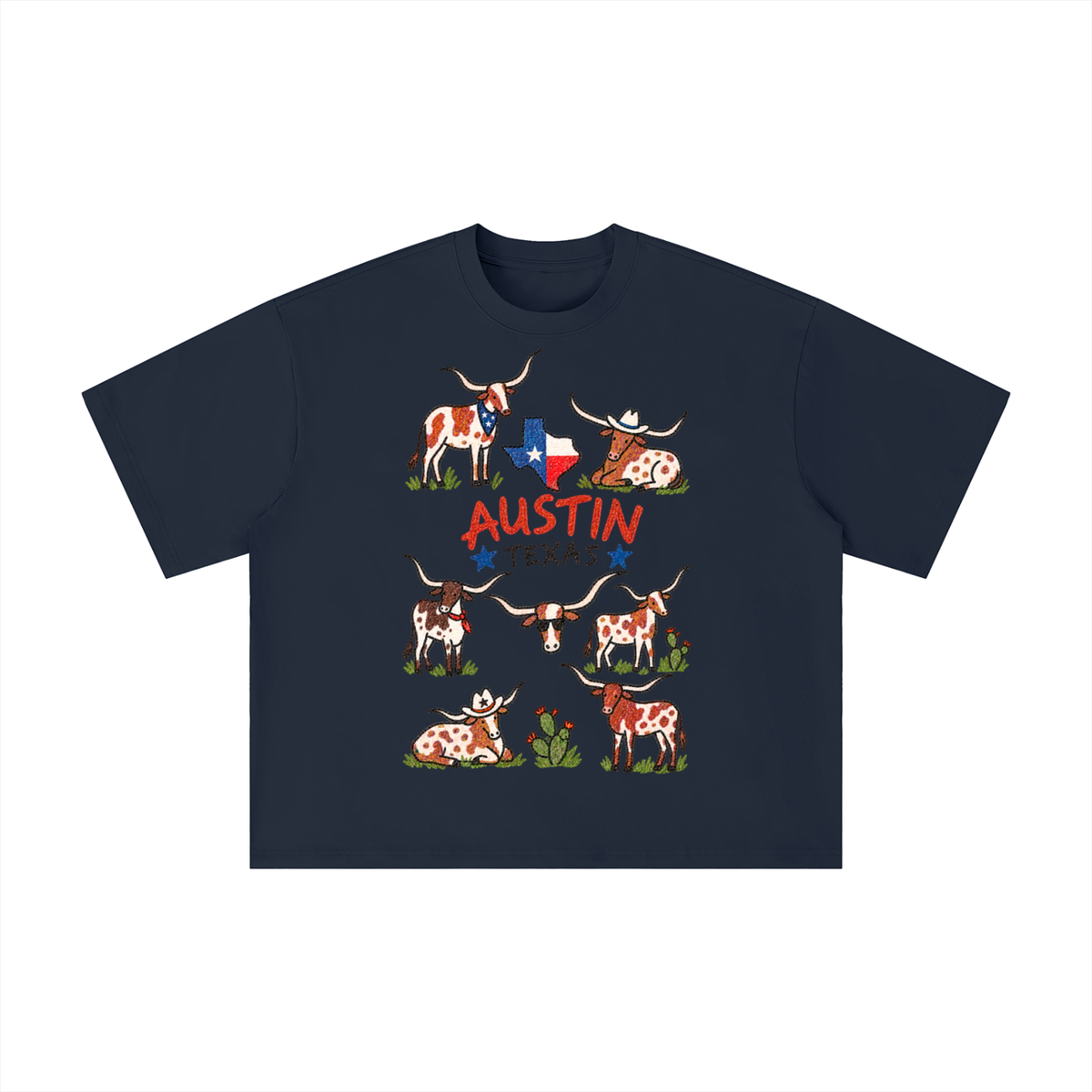 Austin Texas Longhorn Sketch Graphic Tee