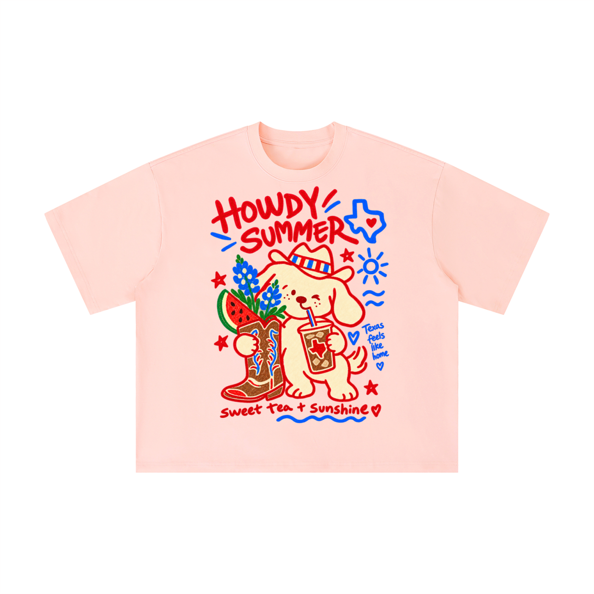 Howdy Summer Texas Puppy Graphic Tee
