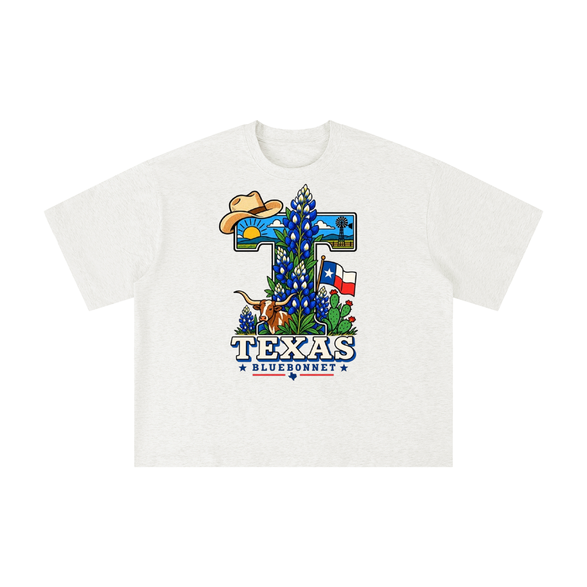 Texas Bluebonnet Longhorn Graphic Tee