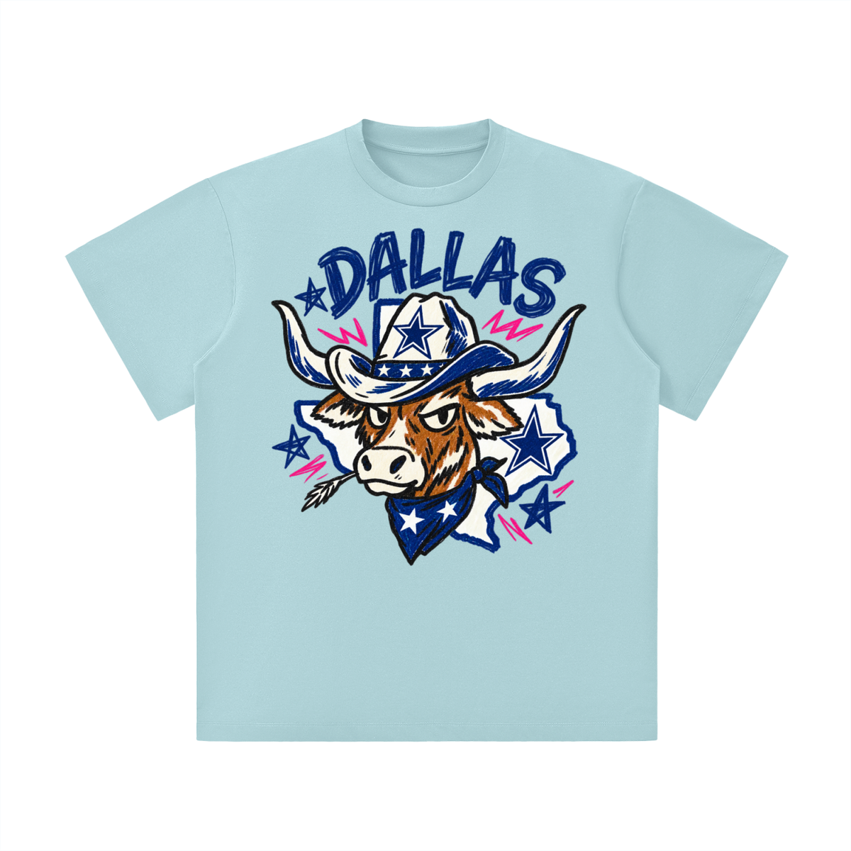Dallas Texas Longhorn Cowboy Graphic Tee
