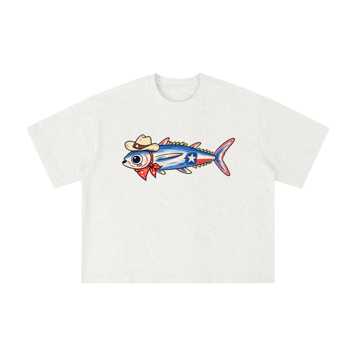 Texas Cowboy Fish Graphic Tee